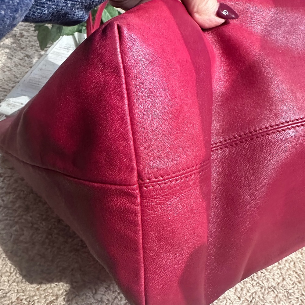 Loewe Vibrant Red Leather Tote - Picture 7 of 16
